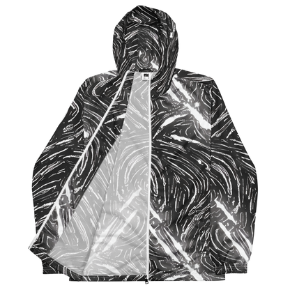 Men's Windbreaker - Silver Swirl