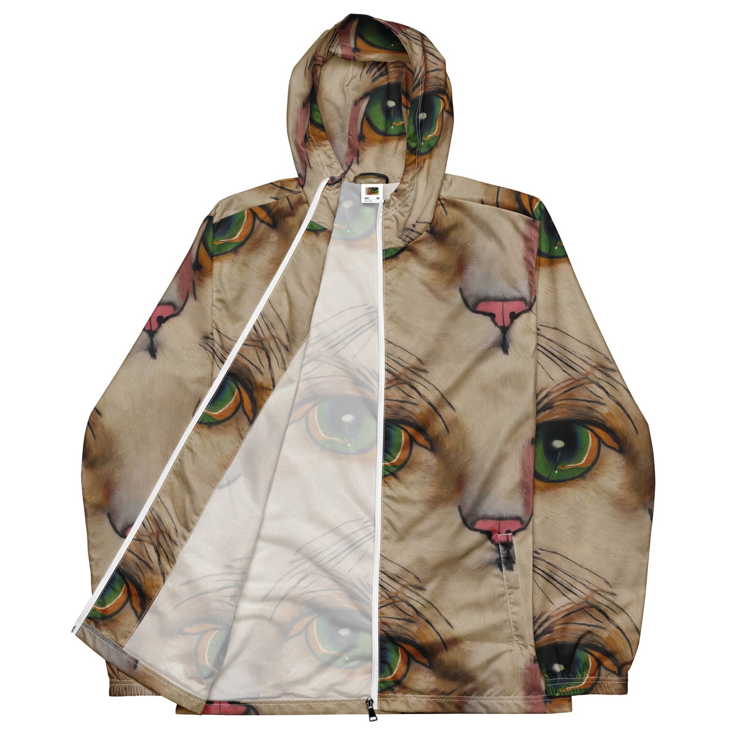 Men's Windbreaker - Emerald Gaze