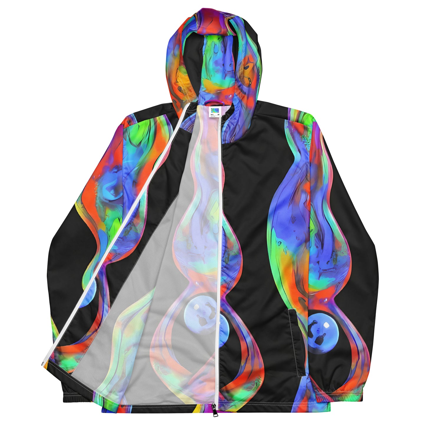 Men's Windbreaker - Vibrant Vortices