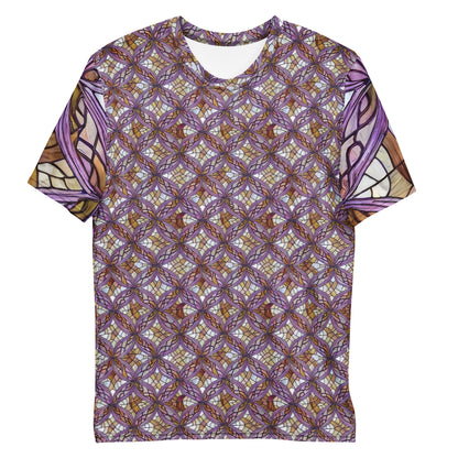 Men's Crew Neck T-Shirt - Stained Glass Whirl