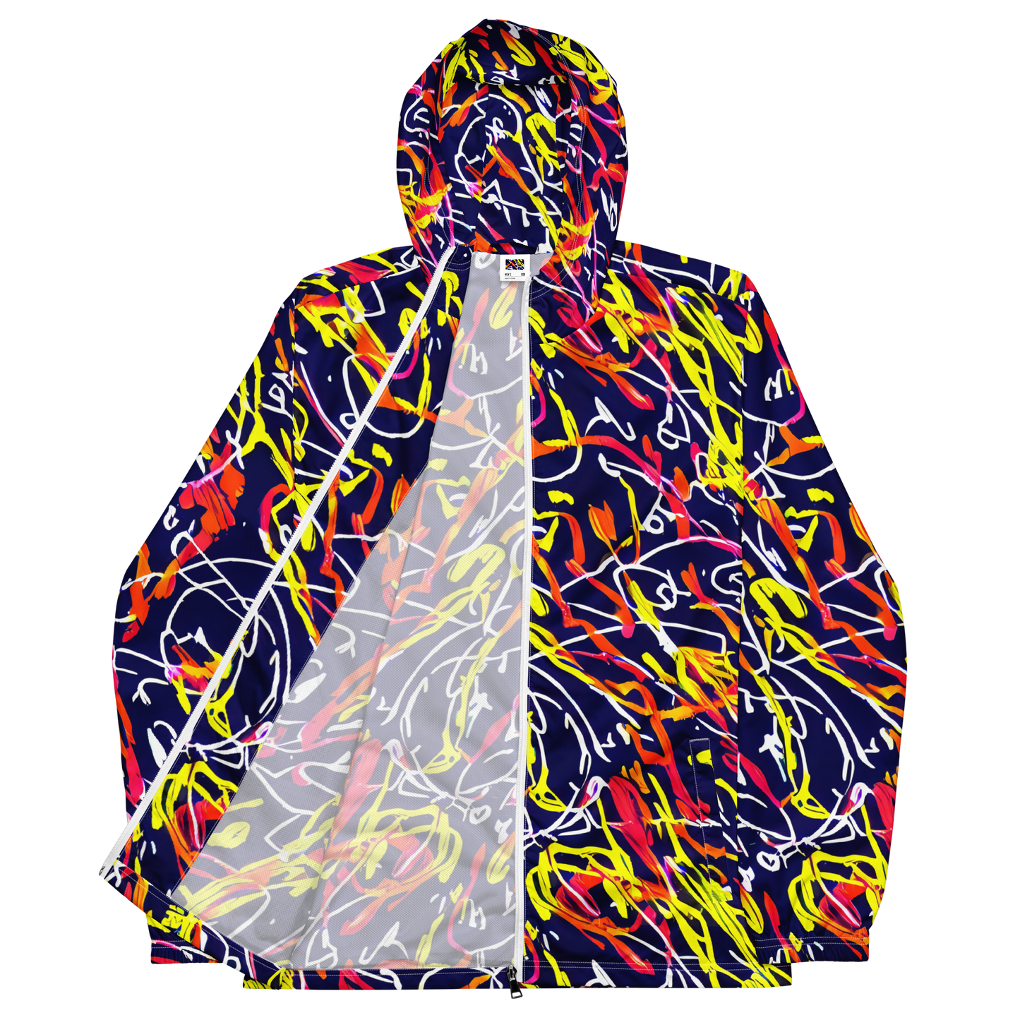 Men's Windbreaker - Neon Currents