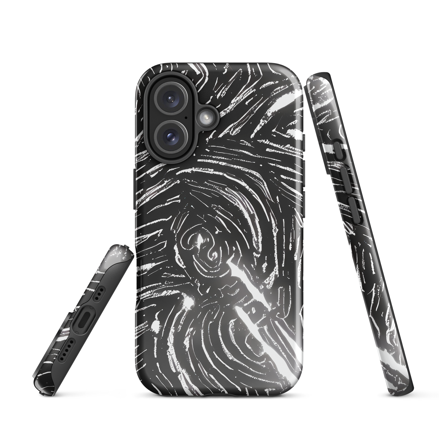 Tough Case for iPhone® - Silver Swirl