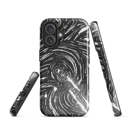 Tough Case for iPhone® - Silver Swirl