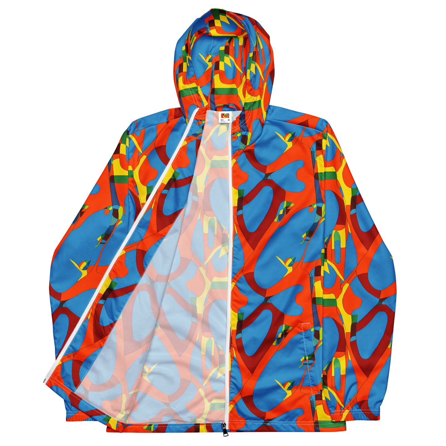 Men's Windbreaker - Fire Ocean Fusion