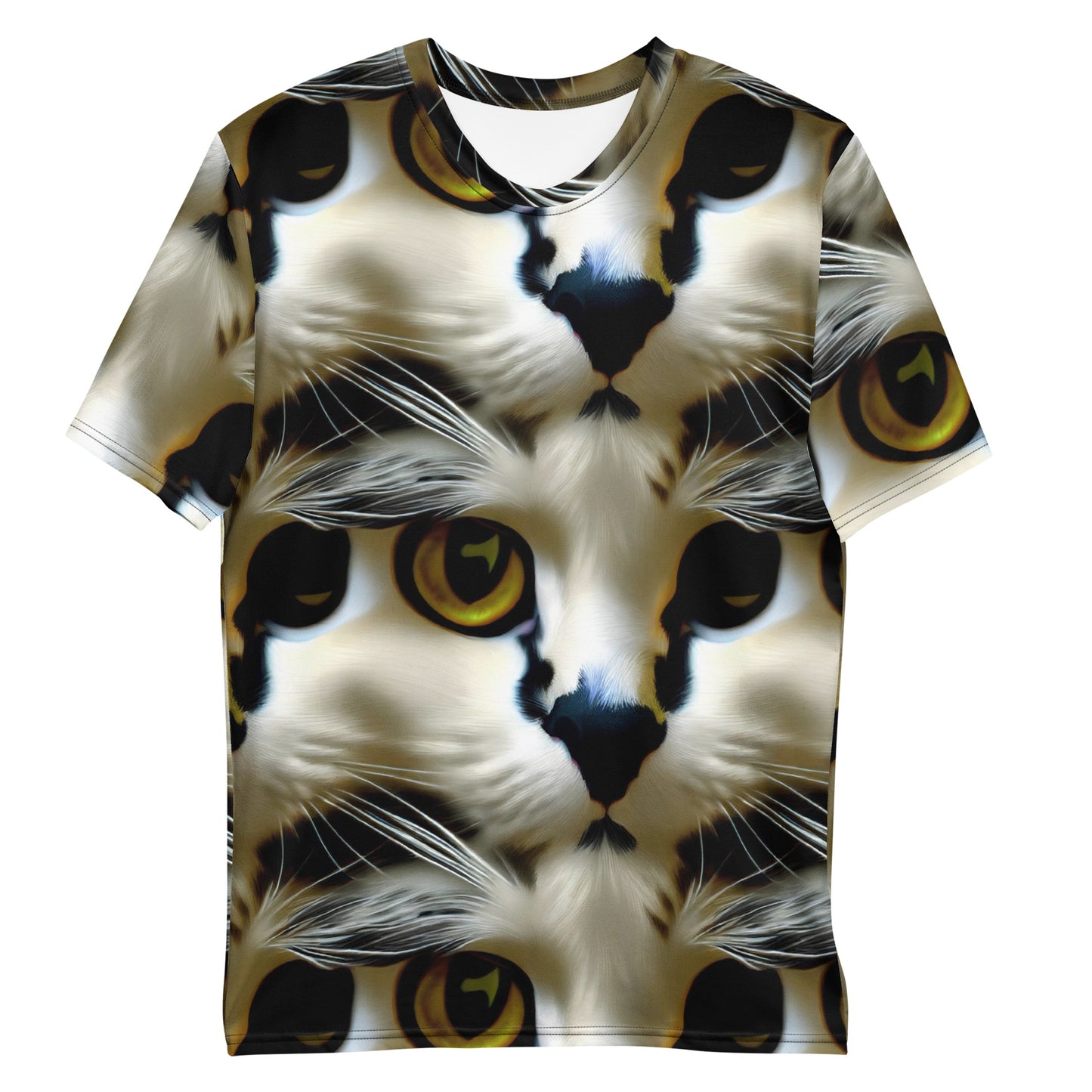 Men's Crew Neck T-Shirt - Feline Fancy