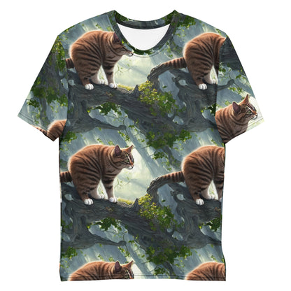 Men's Crew Neck T-Shirt - Whiskered Enigma