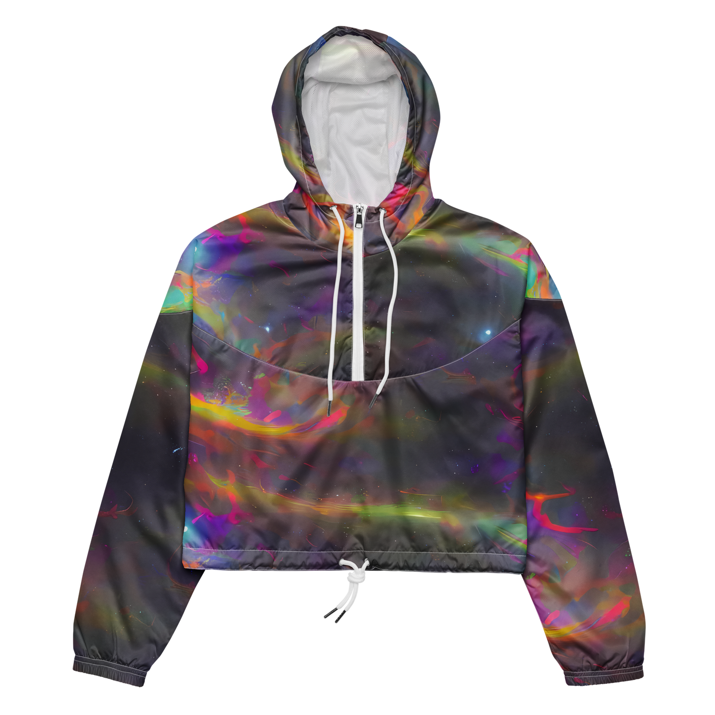 Women's Cropped Windbreaker - Etheric Echo