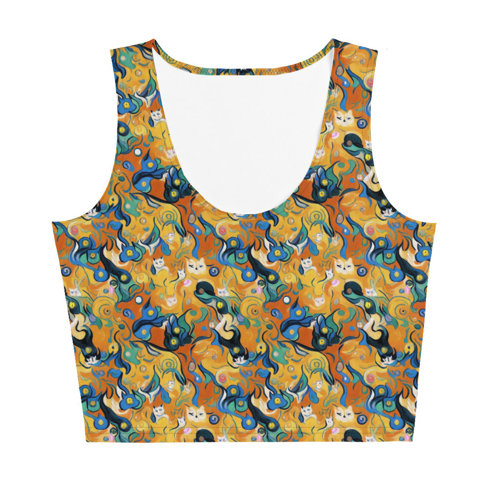 Crop Top - Whimsical Feline Dance
