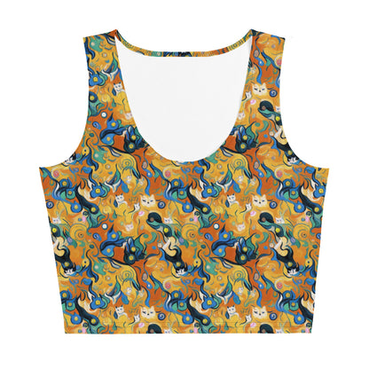 Crop Top - Whimsical Feline Dance