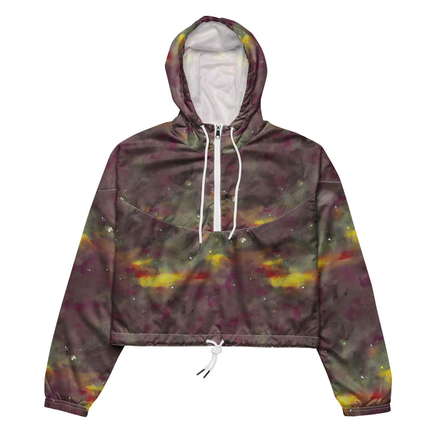 Women's Cropped Windbreaker - Whispers of Autumn