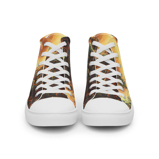 Men's High Top Canvas Shoes - Volcanic Cascade