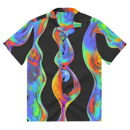 Button Shirt - Vibrant Vortices