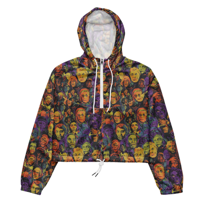 Women's Cropped Windbreaker - Kaleidoscopic Spirits