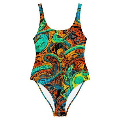 One-Piece Swimsuit - Flaming Mirage