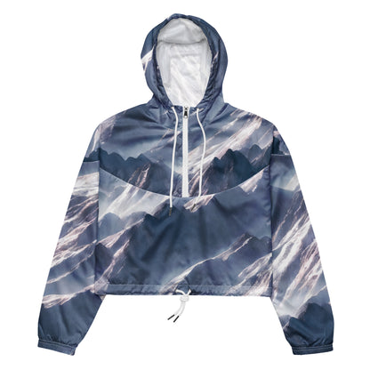 Women's Cropped Windbreaker - Frosted Zenith