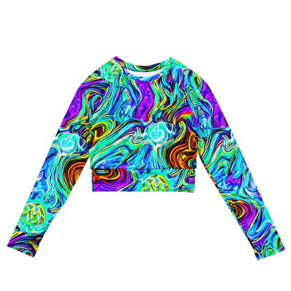 Long Sleeve Crop Top - Mystic Iridescence