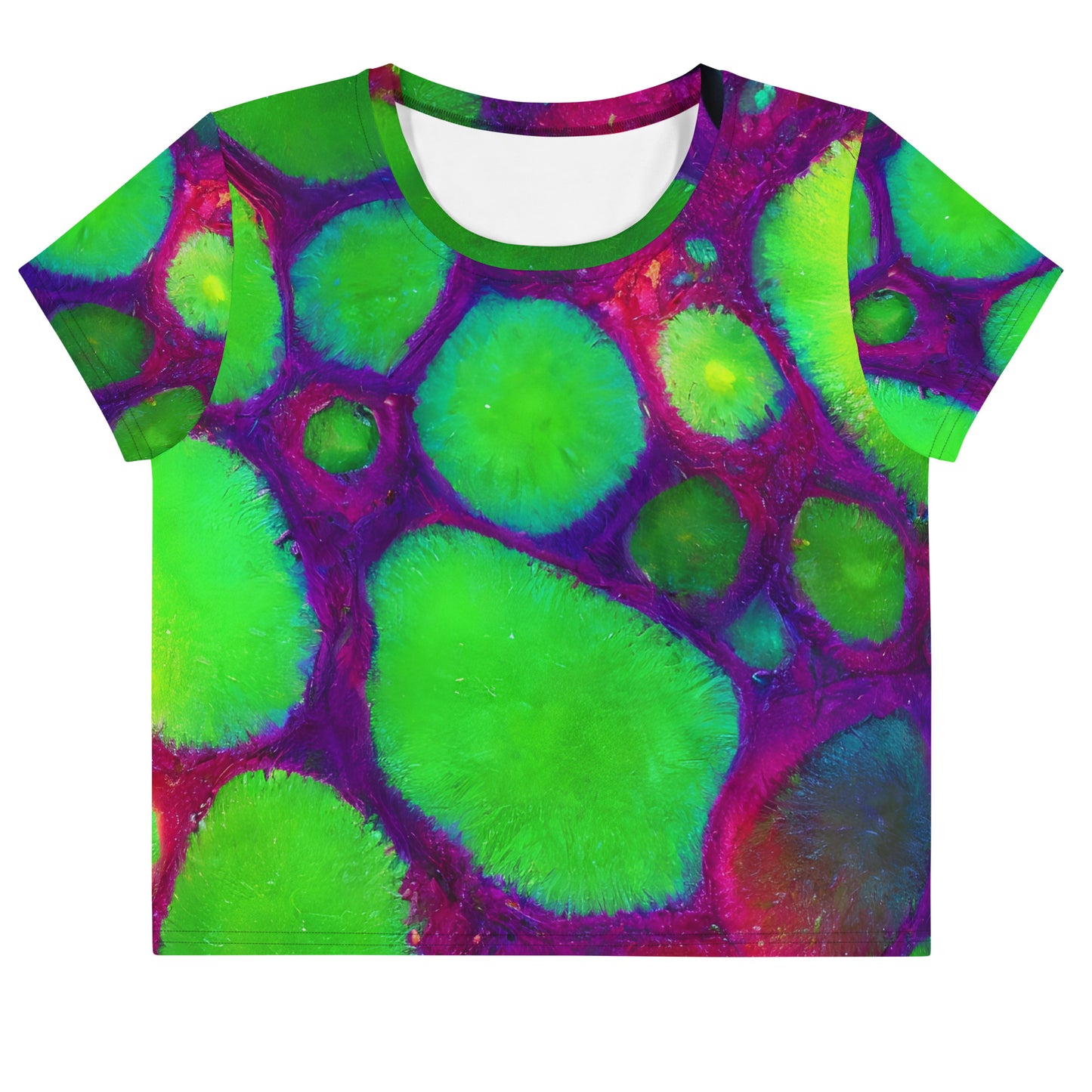 Women's Crop Tee - Acid Raindrops