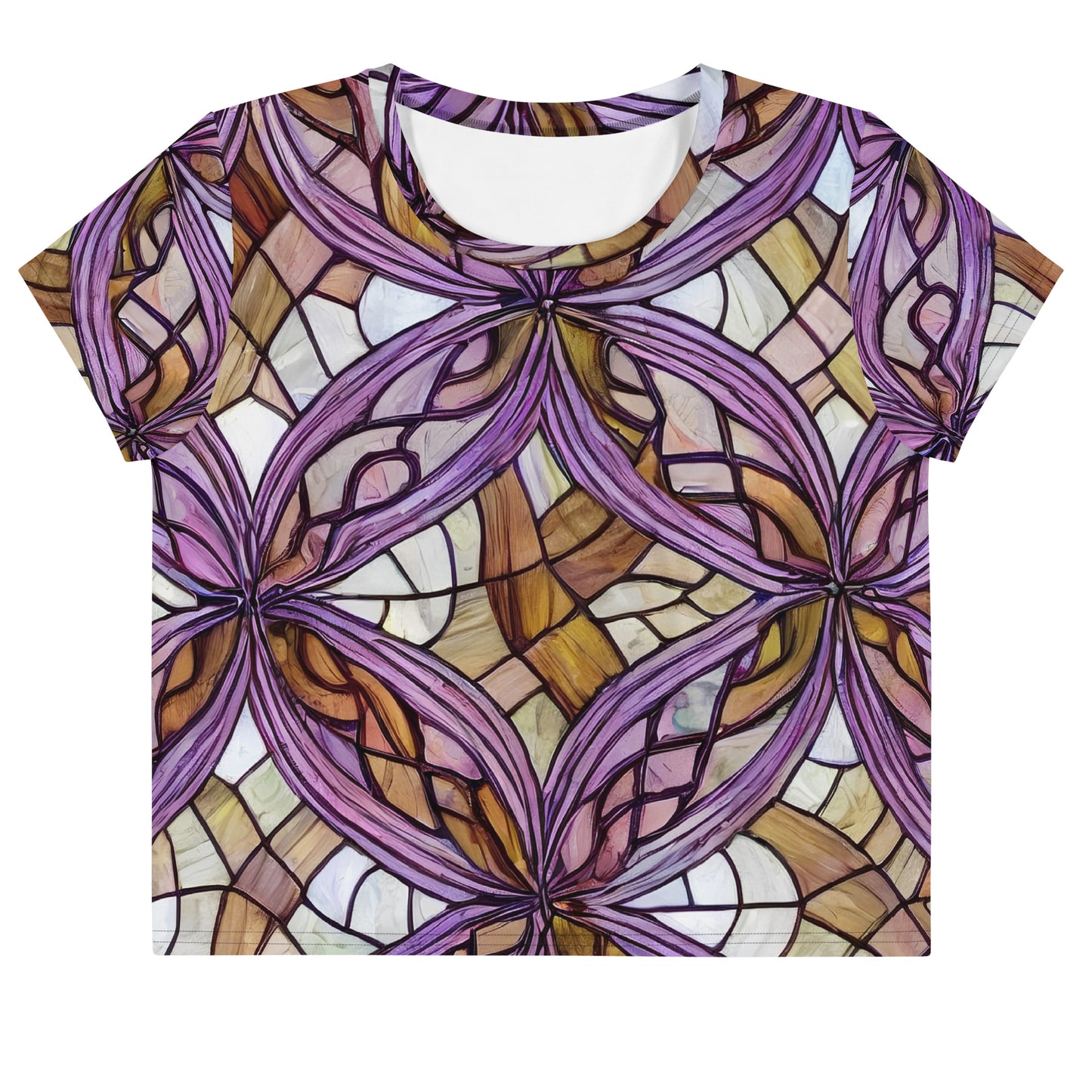 Crop Tee - Stained Glass Whirl