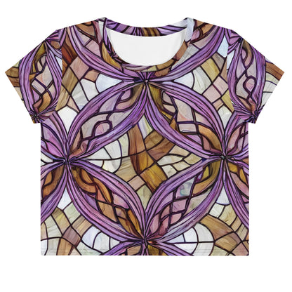 Crop Tee - Stained Glass Whirl