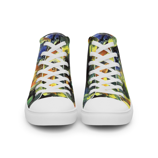 Men's High Top Canvas Shoes - Seve Swirl