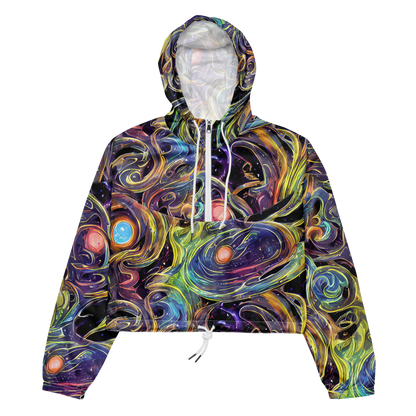 Women's Cropped Windbreaker - Lebacq Swirl