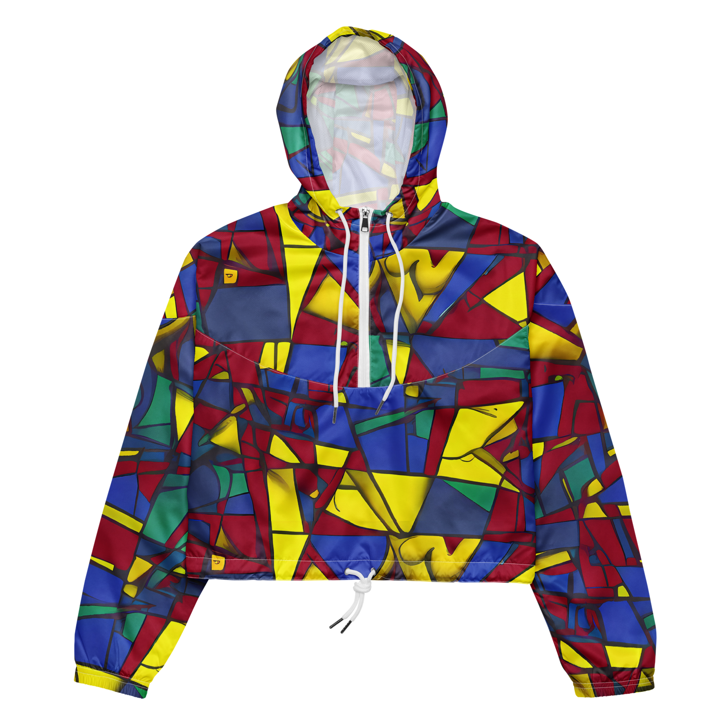 Women's Cropped Windbreaker - Vibrant Vexation