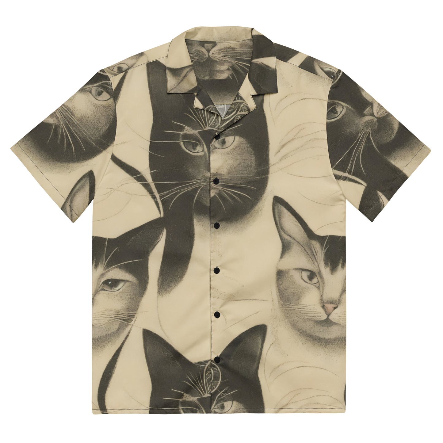 Button Shirt - Feline Symphony