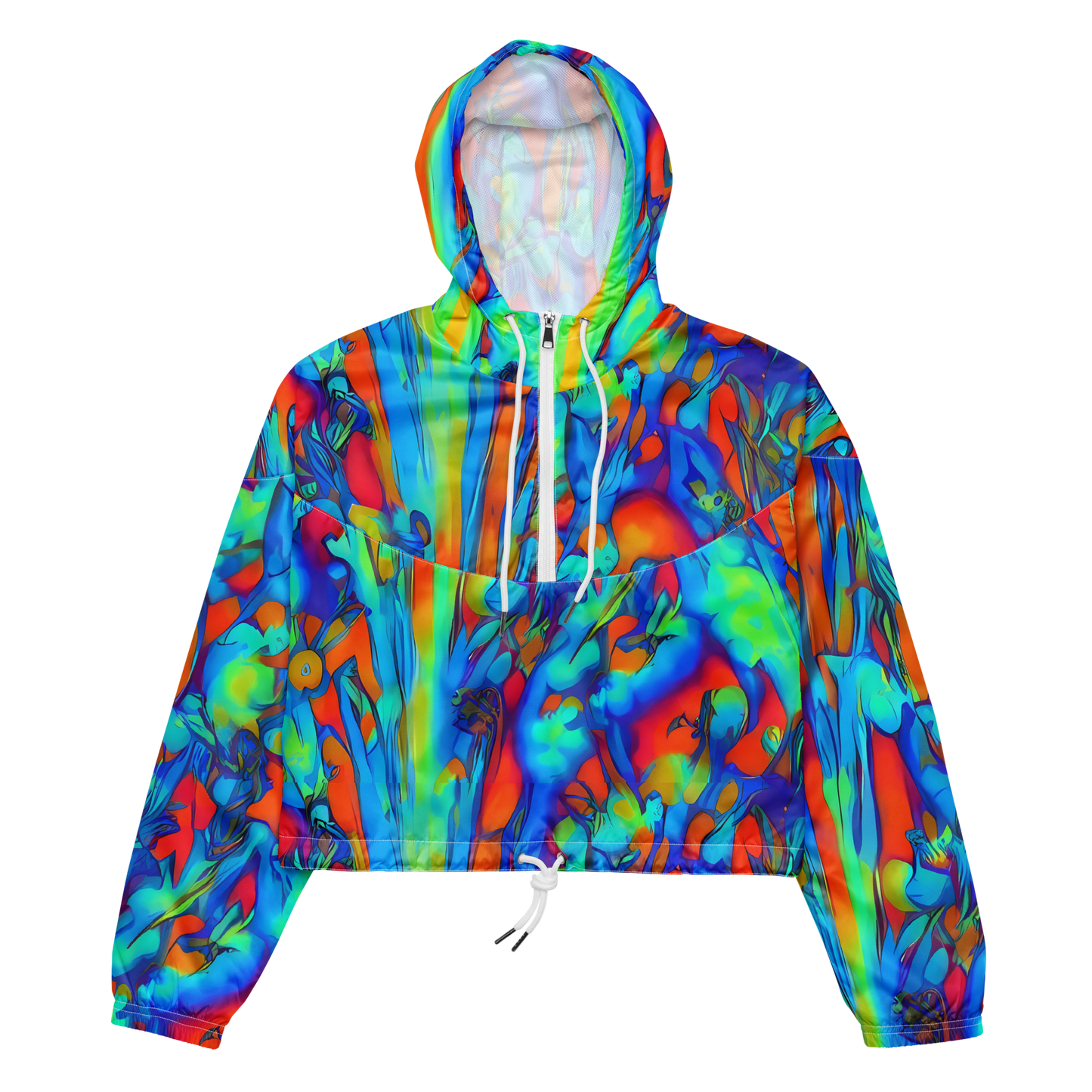 Women's Cropped Windbreaker - Vivid Virtuoso