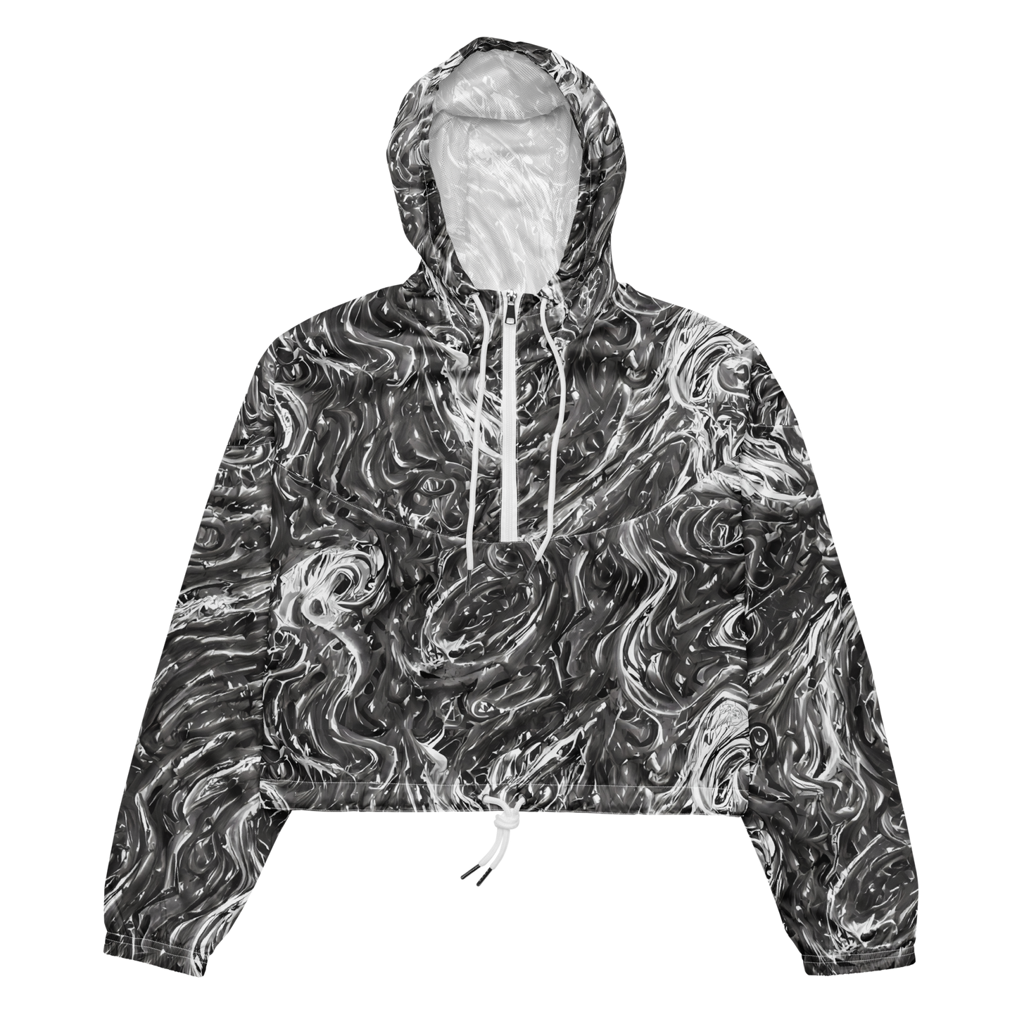 Women's Cropped Windbreaker - Nebulous Night