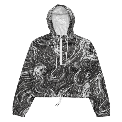 Women's Cropped Windbreaker - Nebulous Night