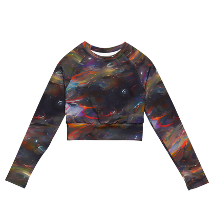 Long Sleeve Crop Top - Chromatic Flux