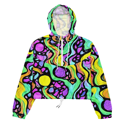 Women's Cropped Windbreaker - Sillman Swirl