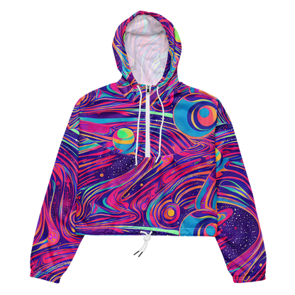 Women's Cropped Windbreaker - Nebula Noodles