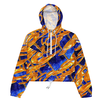 Women's Cropped Windbreaker - Simonet Swirls