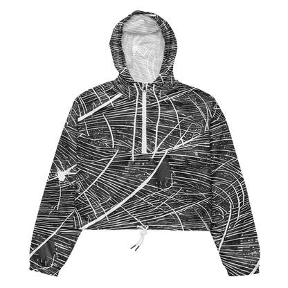 Women's Cropped Windbreaker - Silver Echo