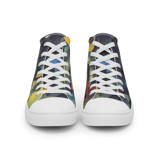 Women's High Top Canvas Shoes - Vivid Visage