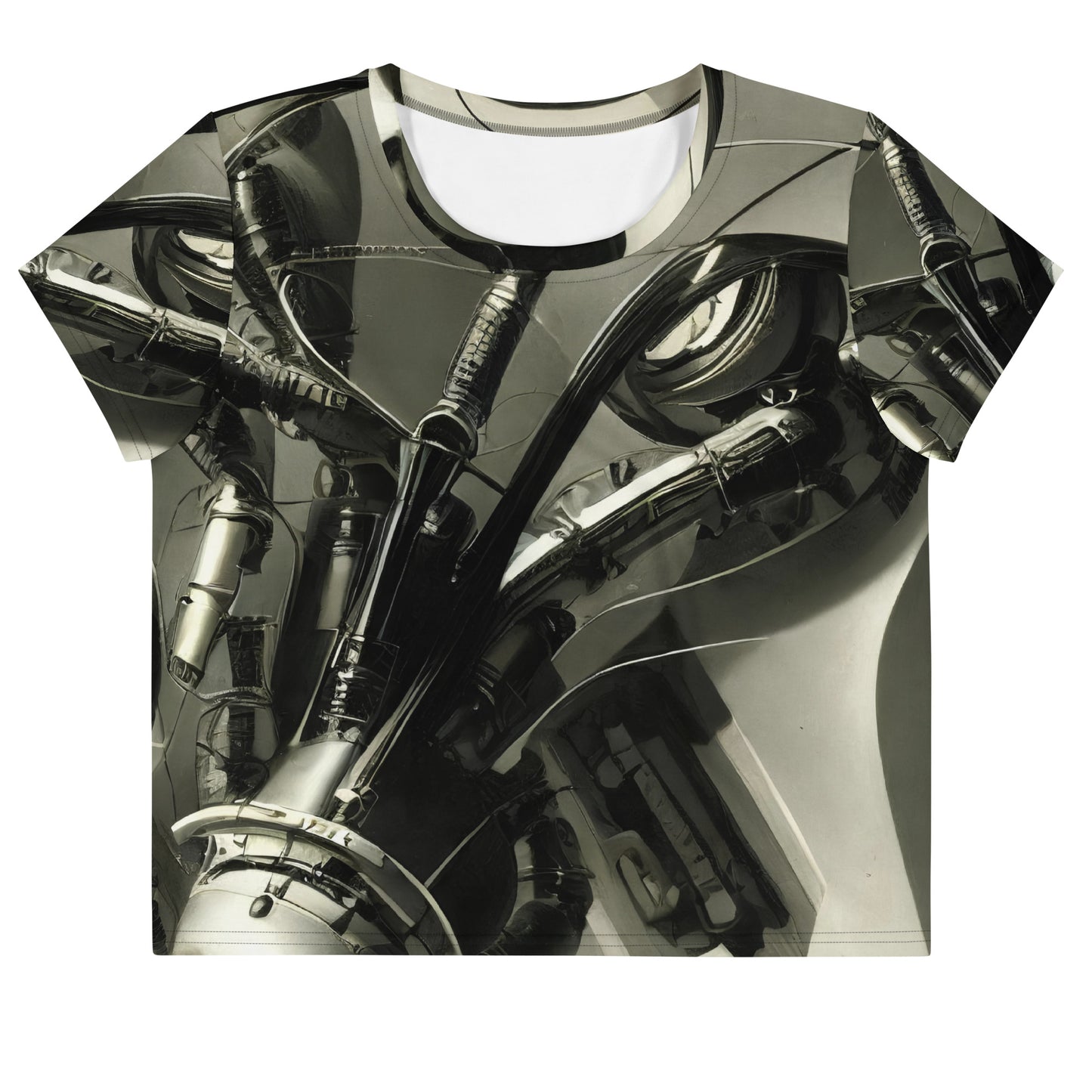 Women's Crop Tee - Cyber Reverie