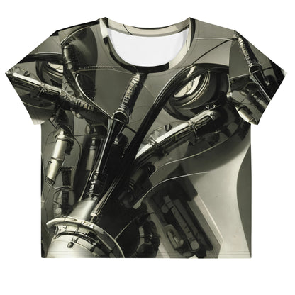 Women's Crop Tee - Cyber Reverie