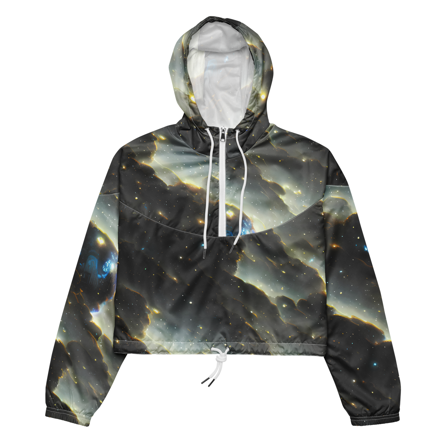 Women's Cropped Windbreaker - Rutkowski Nebula