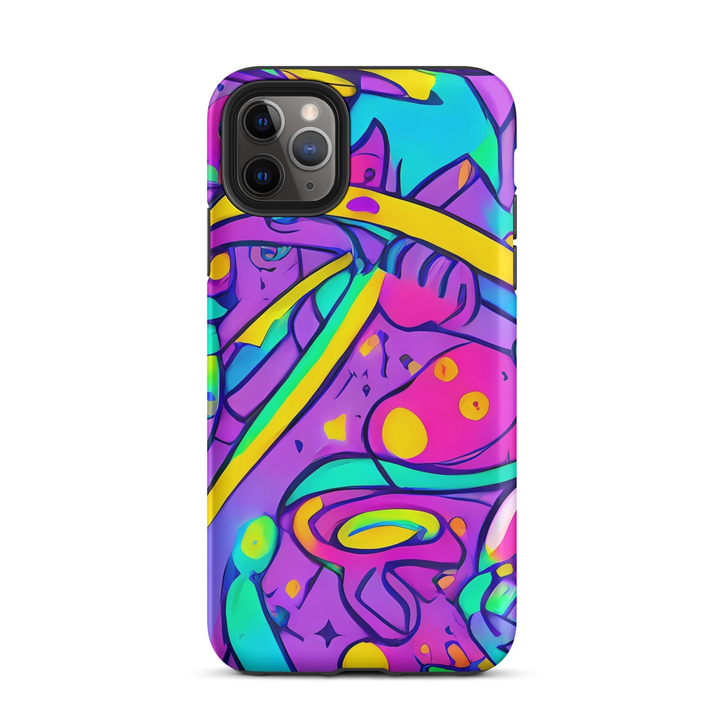 Tough Case for iPhone® - Neon Galaxy Whirl