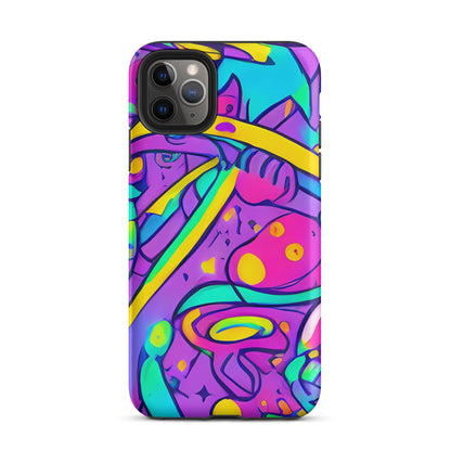 Tough Case for iPhone® - Neon Galaxy Whirl