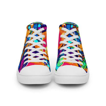 Women's High Top Canvas Shoes - Iridescent Nebula