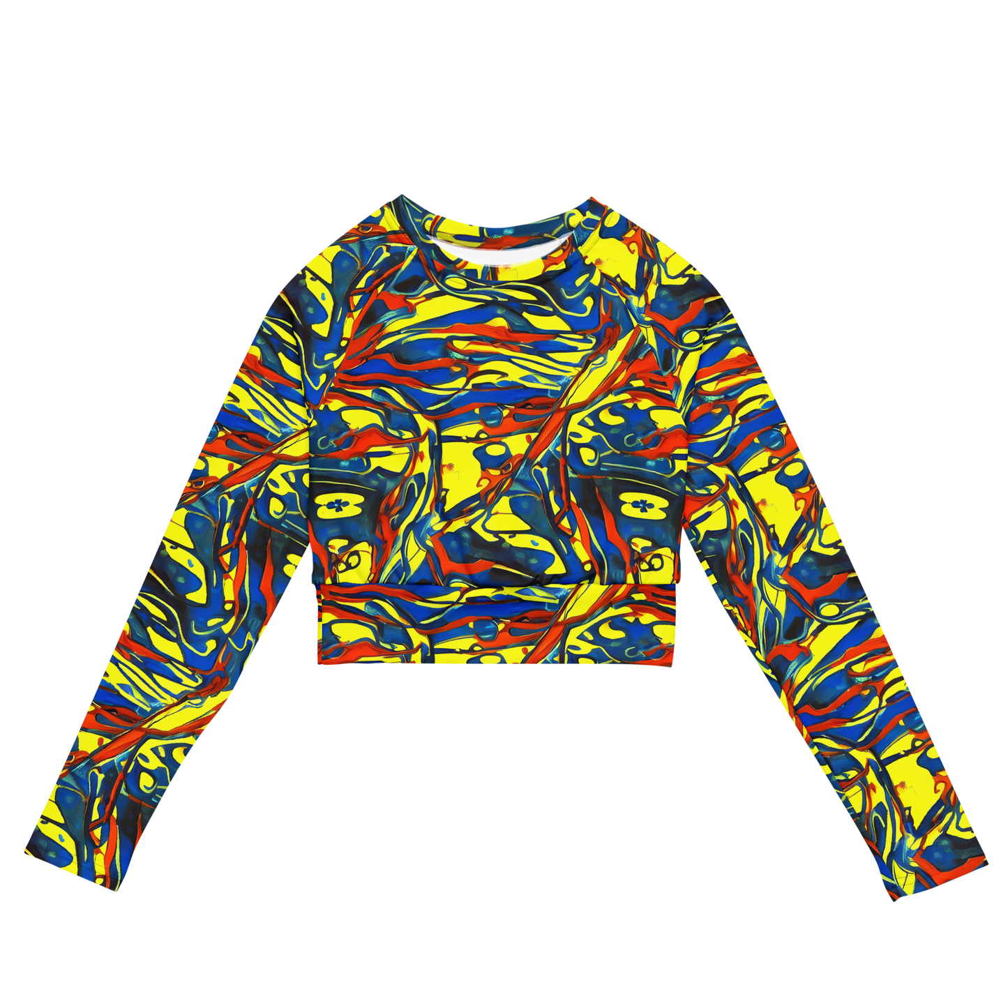 Long Sleeve Crop Top - Cyberflow Circuit