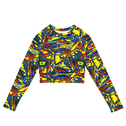 Long Sleeve Crop Top - Cyberflow Circuit