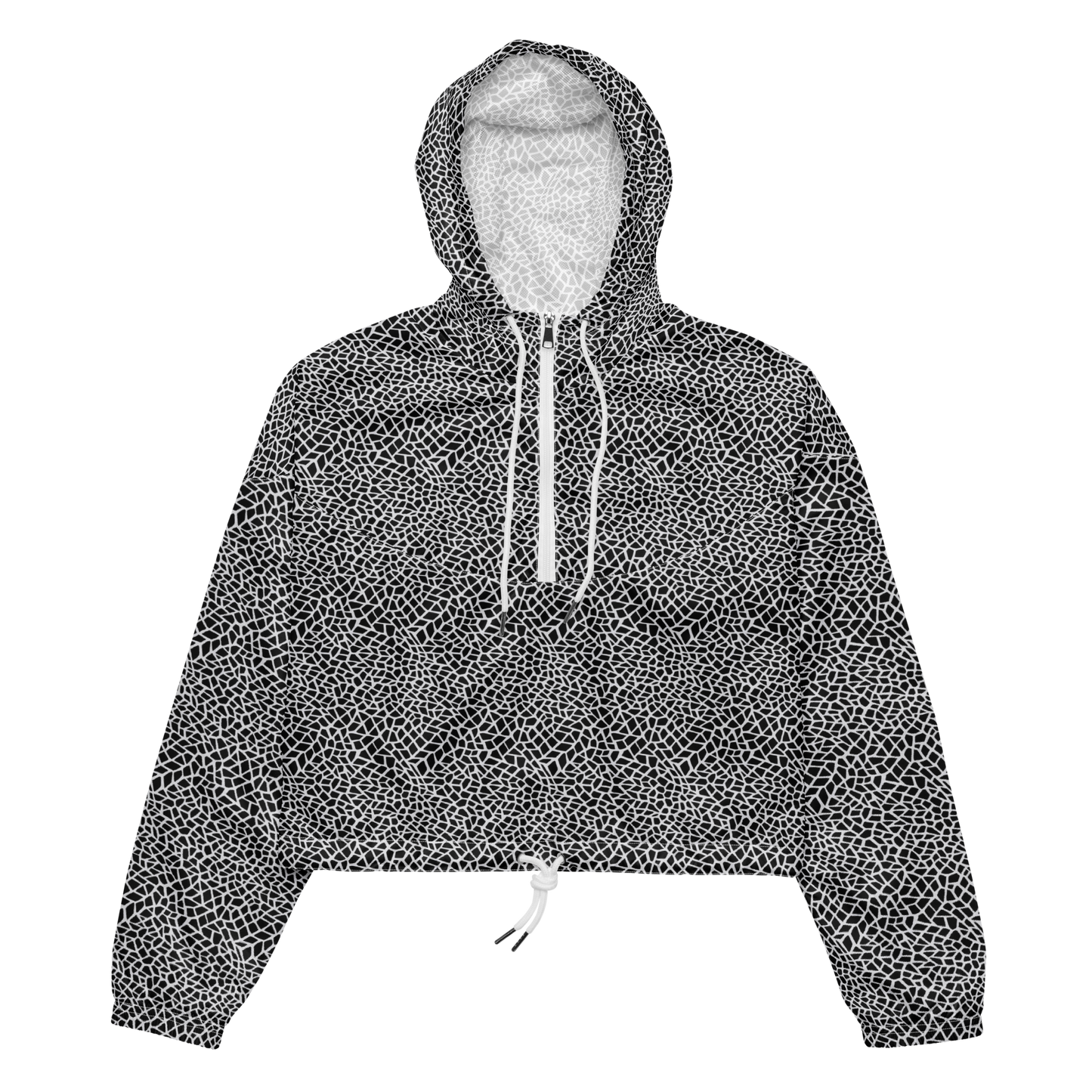 Women's Cropped Windbreaker - Abstract Expressionism, Goy~C Hashiguchi, Benjamin Block