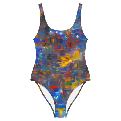 One-Piece Swimsuit - Abstract Conflux