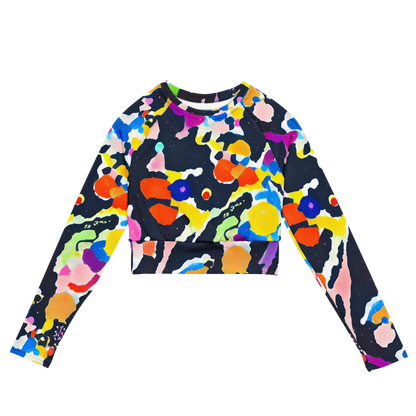 Long Sleeve Crop Top - Kaleido Burst