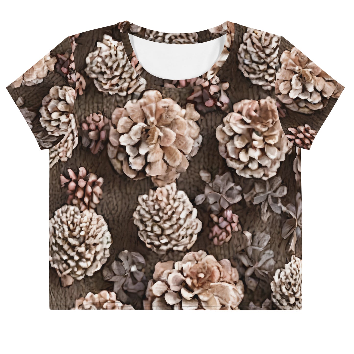 Women's Crop Tee - Pine Cone Reverie