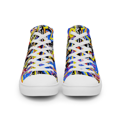 Women's High Top Canvas Shoes - Radiant Mayhem