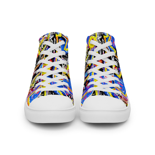 Women's High Top Canvas Shoes - Radiant Mayhem